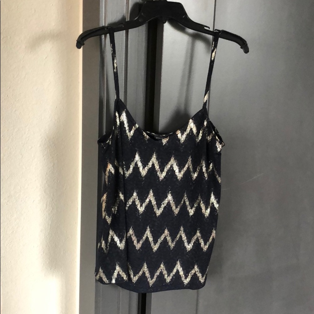 Silver Zig Zag Tank Top